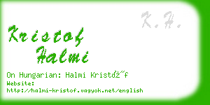 kristof halmi business card